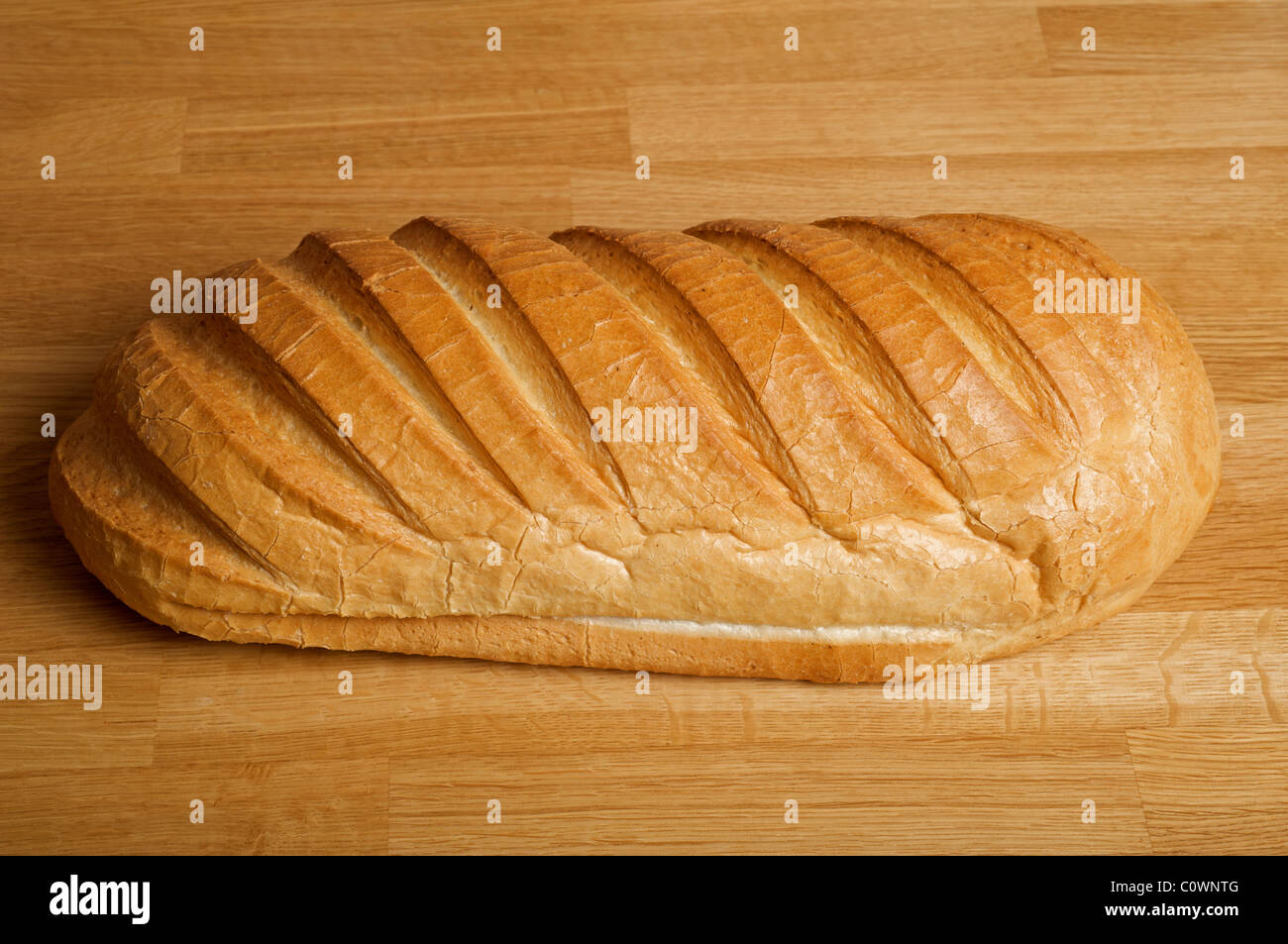 White bloomer loaf of bread Stock Photo Alamy