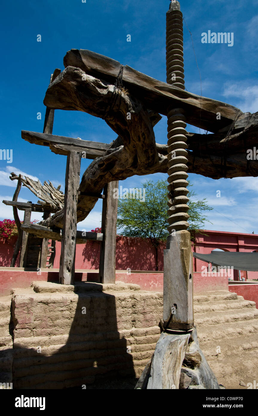 Peru. Ica department. Tacama wineries. Old wine press Stock Photo - Alamy, image size:863x1390