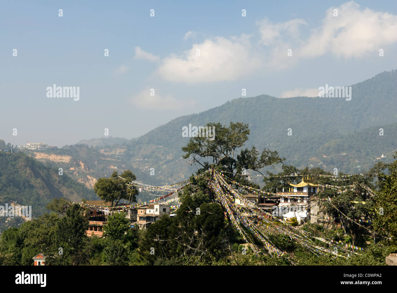 View of monasteries from Swayambhunath, Kathmandu, Nepal. Stock Photo