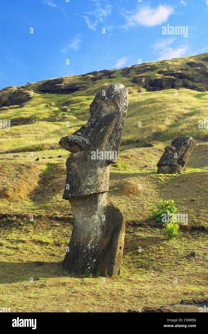 Monoliths at Easter Island. Stock Photo