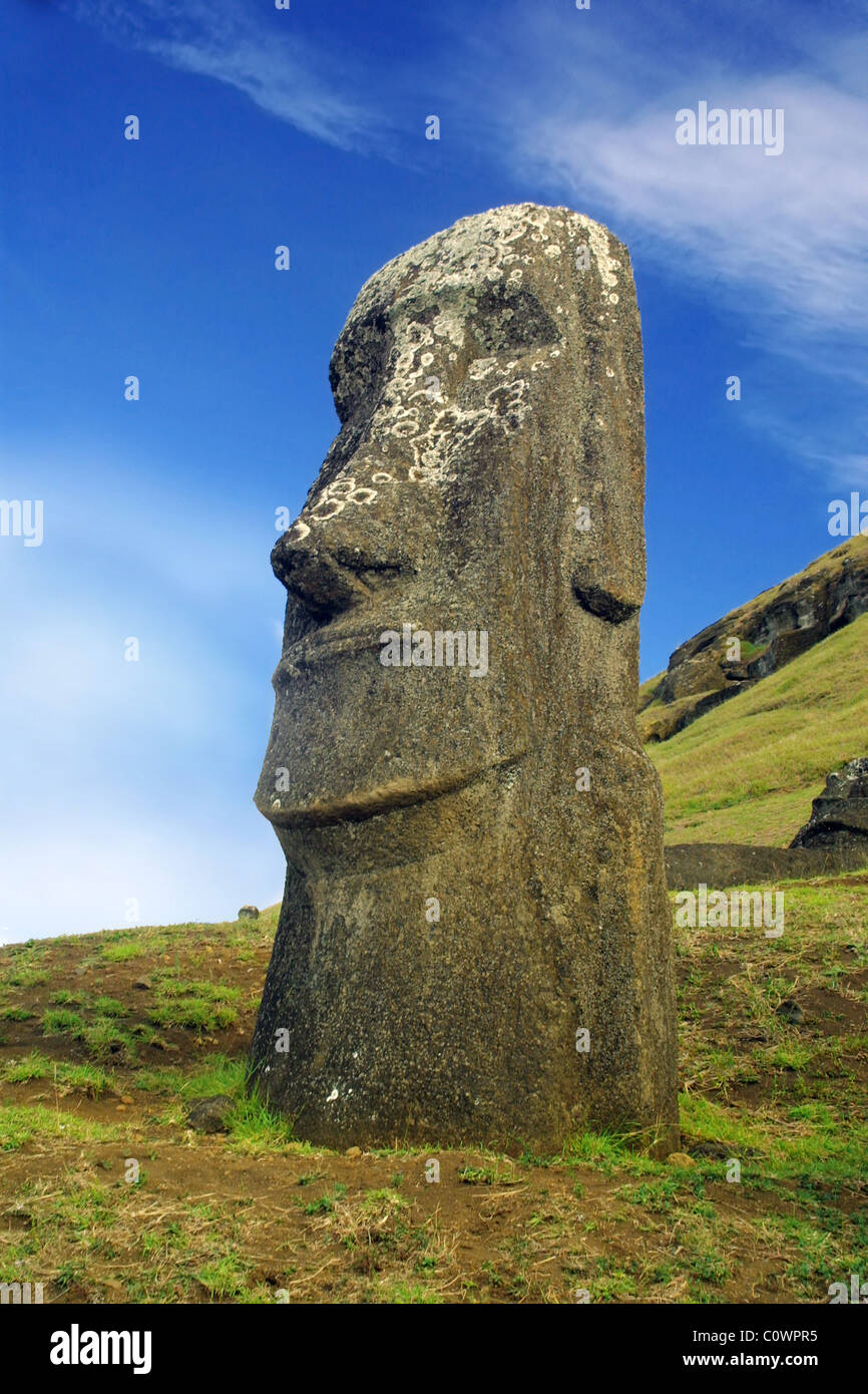 Monoliths at Easter Island. Stock Photo