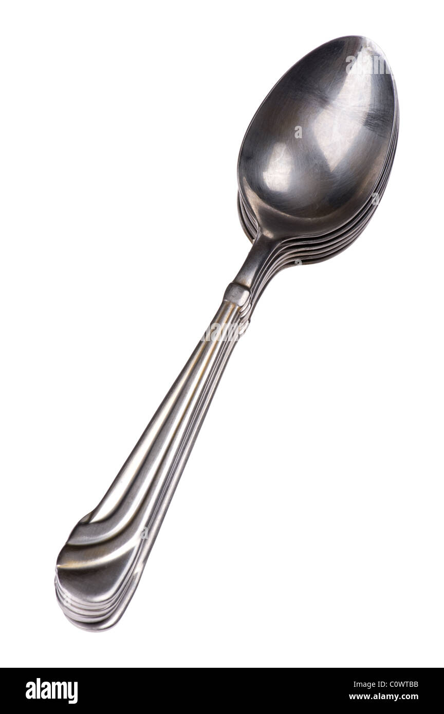 object on white - kitchen utensil spoon Stock Photo