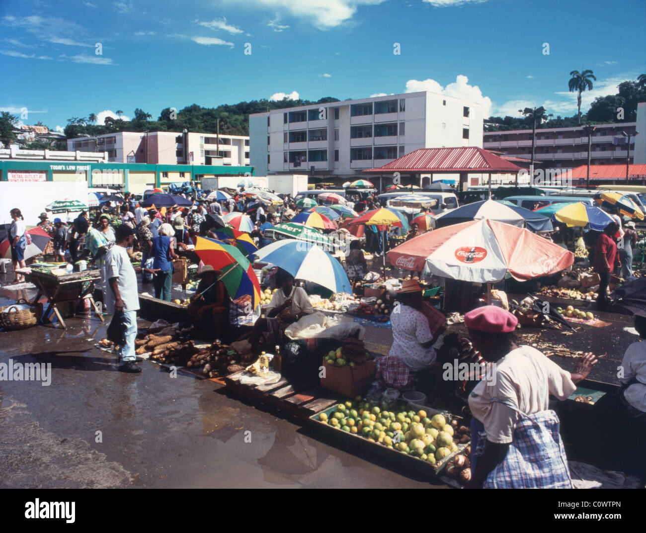 Castries Market, St Lucia Stock Photo Alamy