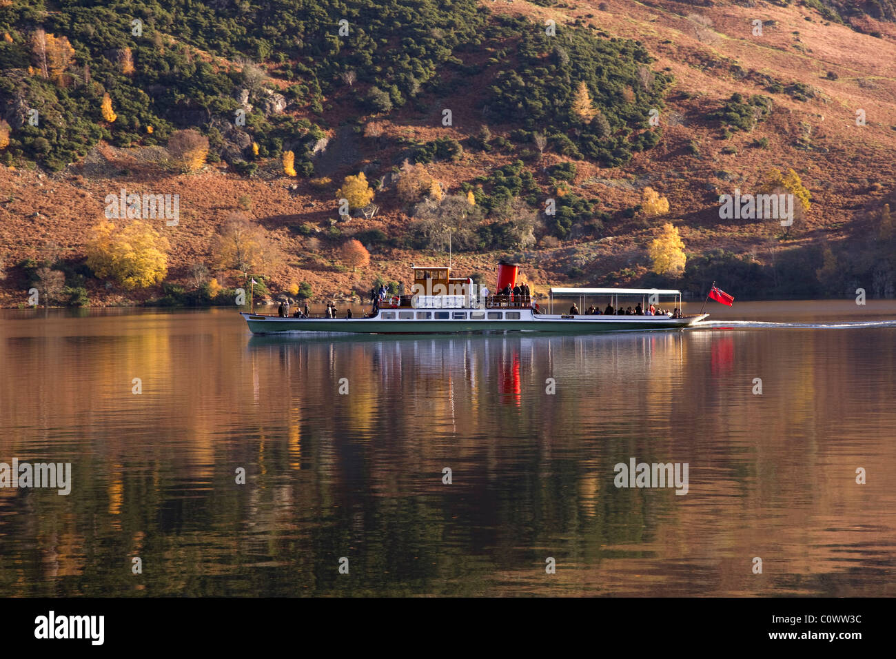 Lady of the Lake Steamer travelling between Glenridding and Howtown on ...
