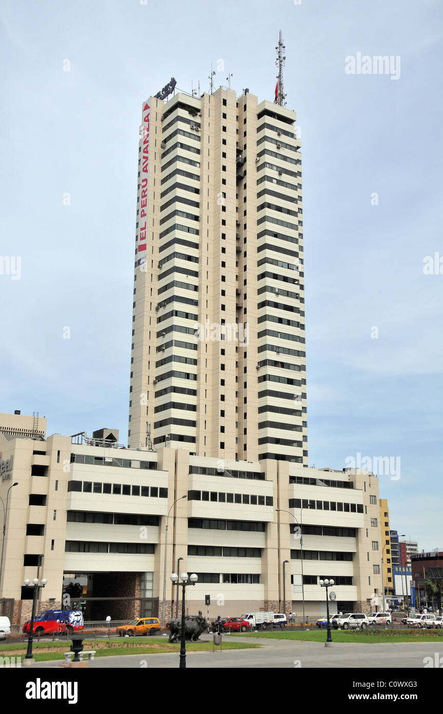 tower , modern building, Lima, Peru Stock Photo