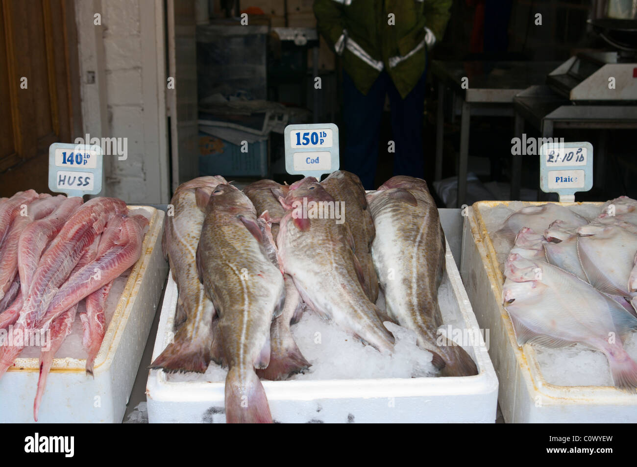 Freshly Caught Fish On A Fish Stall England Stock Photo - Alamy