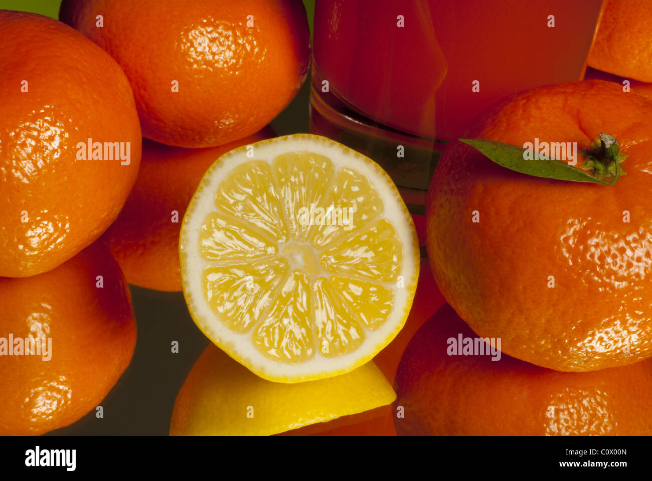 lemon with orange Stock Photo