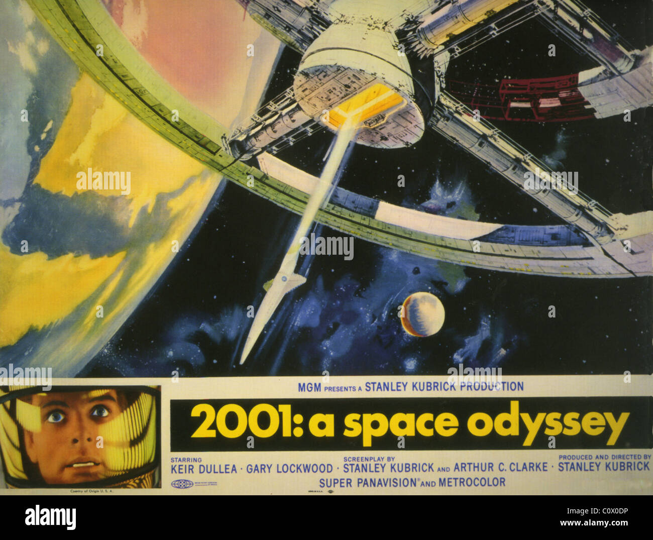 2001: A SPACE ODYSSEY Poster for 1968 MGM film directed by Stanley Kubrick Stock Photo