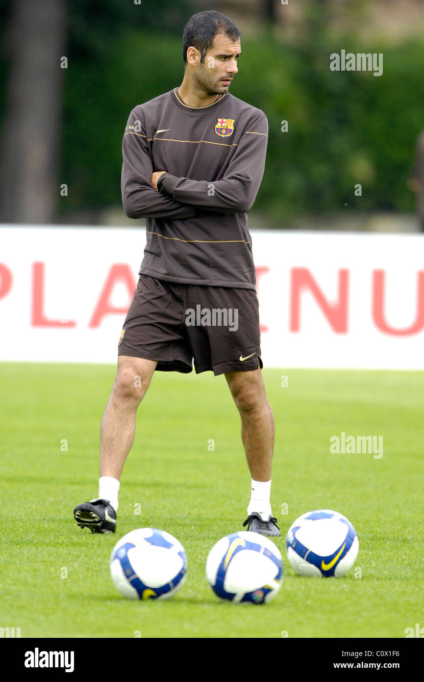 Bareclona manager Josep Guardiola Stock Photo