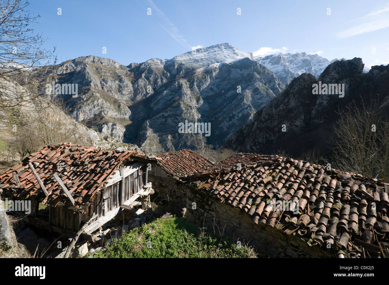 View from the Town of Viamon in Ponga, Asturias, Spain Stock Photo Alamy