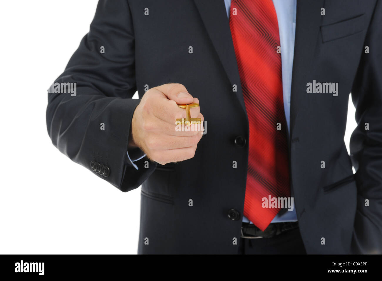 businessman gives the key Stock Photo