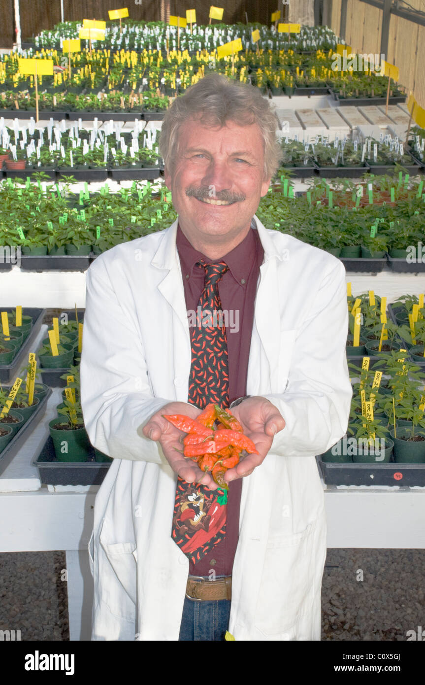 Certified by Guinness World Records, Professor Paul Bosland displays