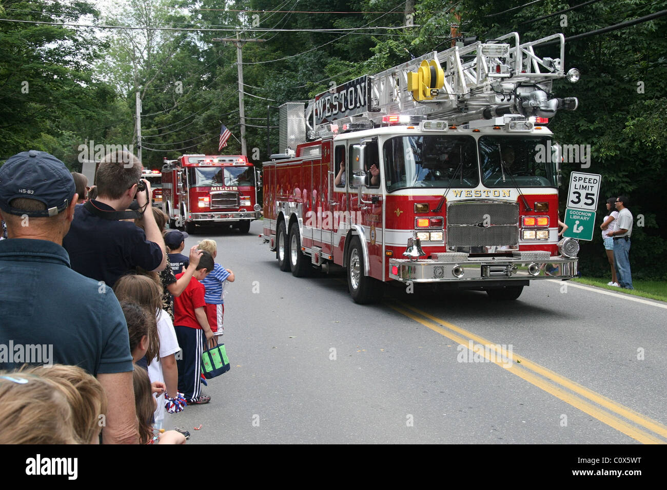 Parade fire trucks hi-res stock photography and images - Alamy