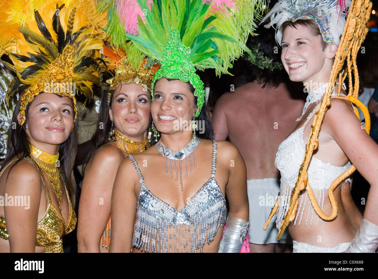 Gorgeous women take part in the Adelaide Fringe Festival, South Australia Stock Photo