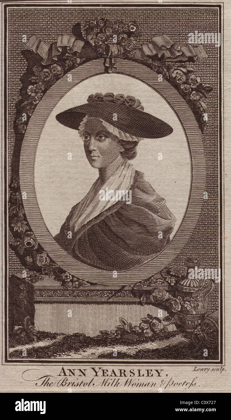 Ann Yearsley (1753 - 1806), the 'Milkwoman & Poetess.' Stock Photo