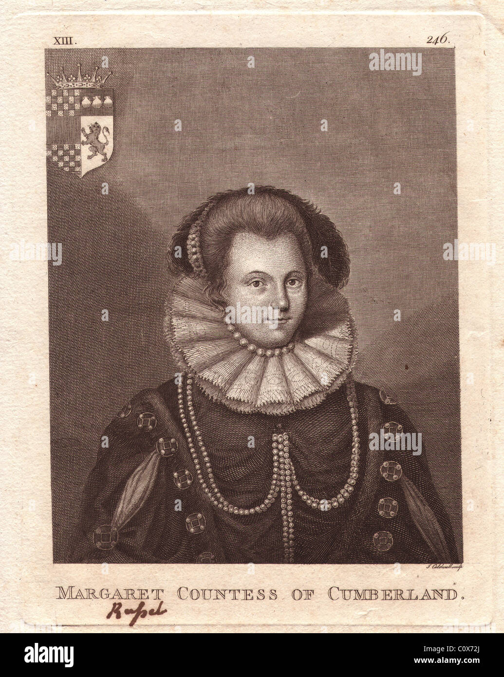 Margaret Clifford, nee Russell, Countess of Cumberland (1560-1616) Stock Photo