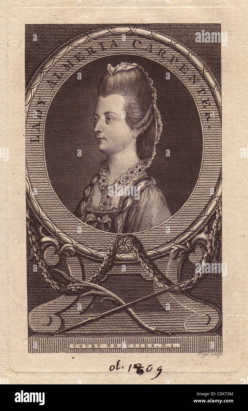 Lady Almeria Carpenter (1752-1809), Irish aristocrat. Stock Photo