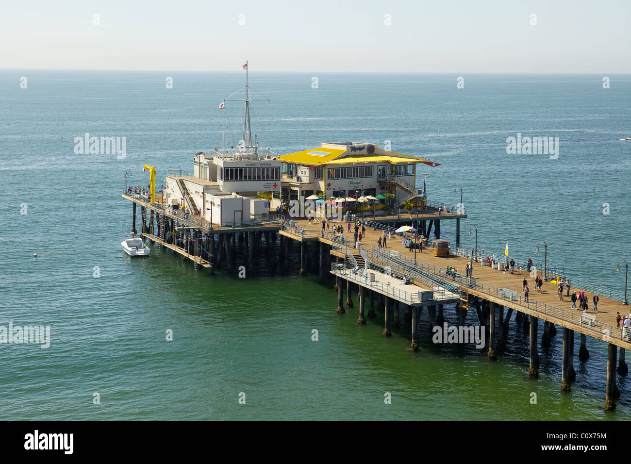 Santa Monica Pier - aerial view Stock Photo - Alamy