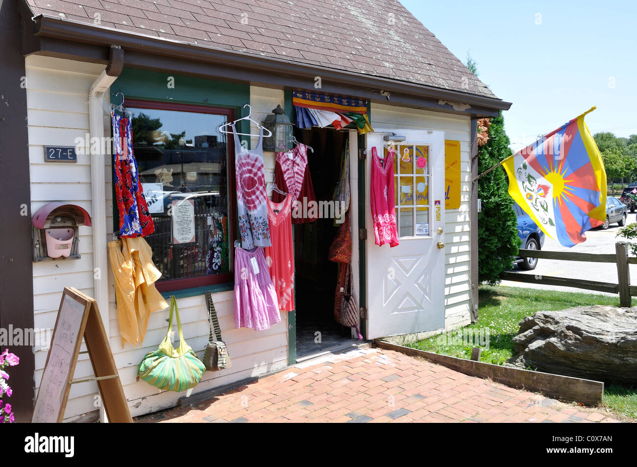 Shops in Mystic, Connecticut, USA Stock Photo Alamy