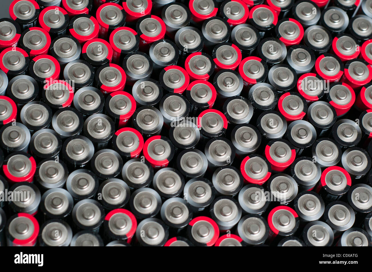 A collection of used batteries waiting to be recycled Stock Photo Alamy