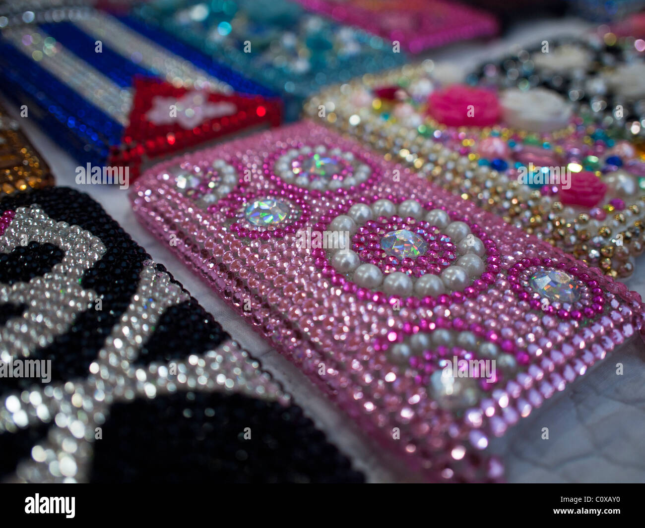 A Sparkle Glitter Back Cover of mobile phone accessories for protection Stock Photo Alamy