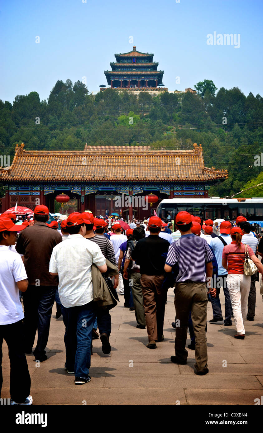 TOURISTS IN BEIJING Stock Photo