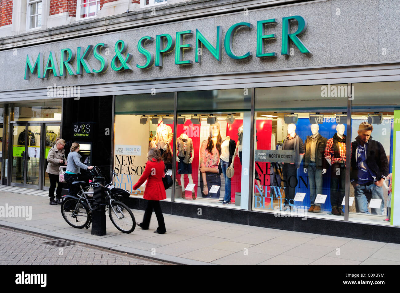 Marks & Spencer Clothes Shop, Sidney Street, Cambridge, England, UK Stock Photo