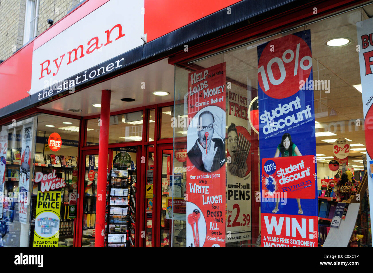 Ryman The Stationer Shop, Sidney street, Cambridge, England, UK Stock Photo