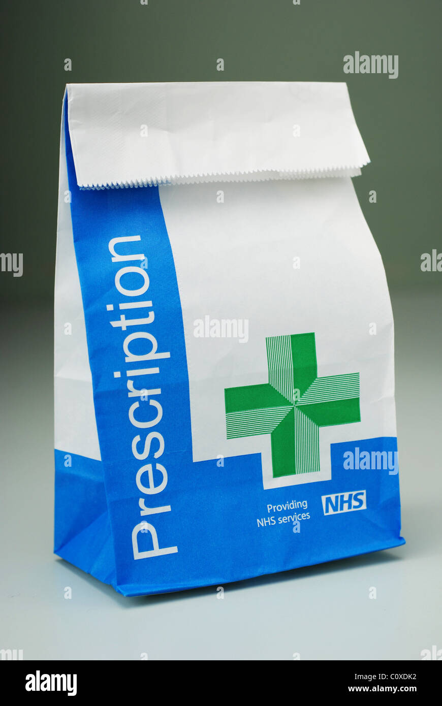 NHS prescription dispensing bag Stock Photo - Alamy