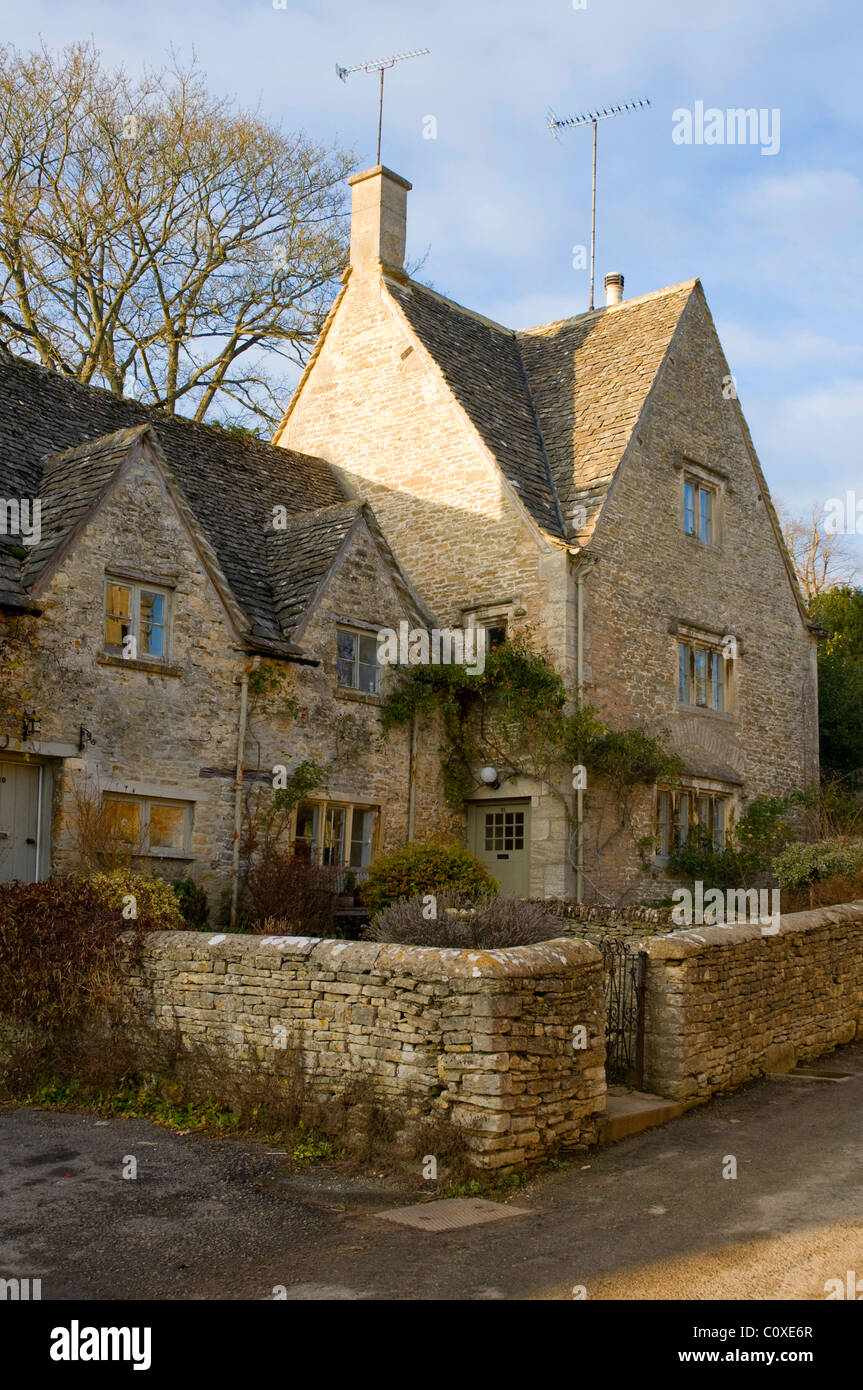 cottages in Bibury, near Burford, Oxfordshire Stock Photo