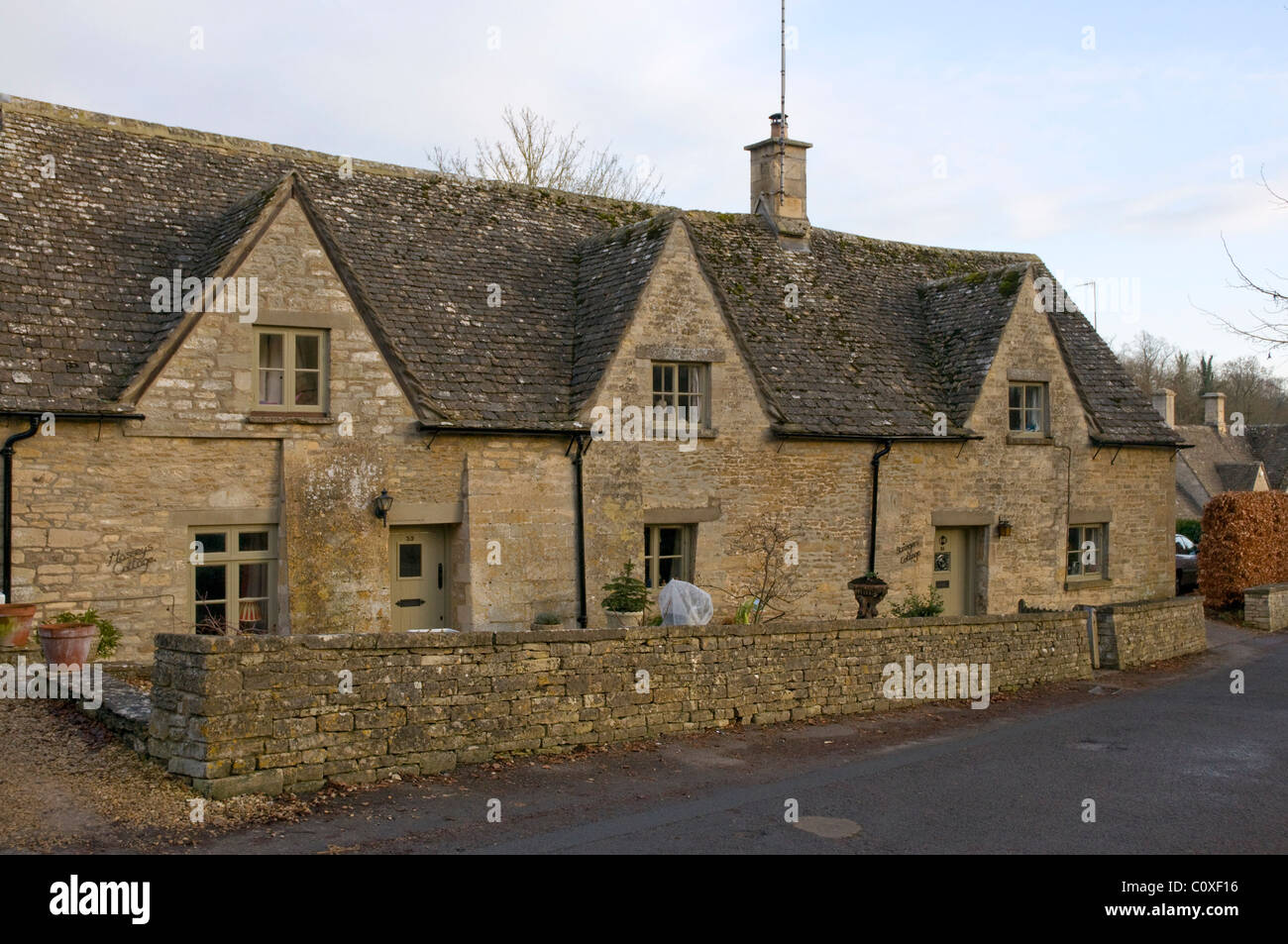 cottages in Bibury, near Burford, Oxfordshire Stock Photo