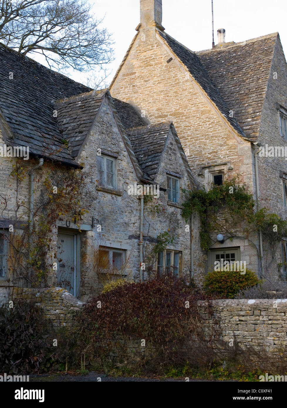 cottages in Bibury, near Burford, Oxfordshire Stock Photo