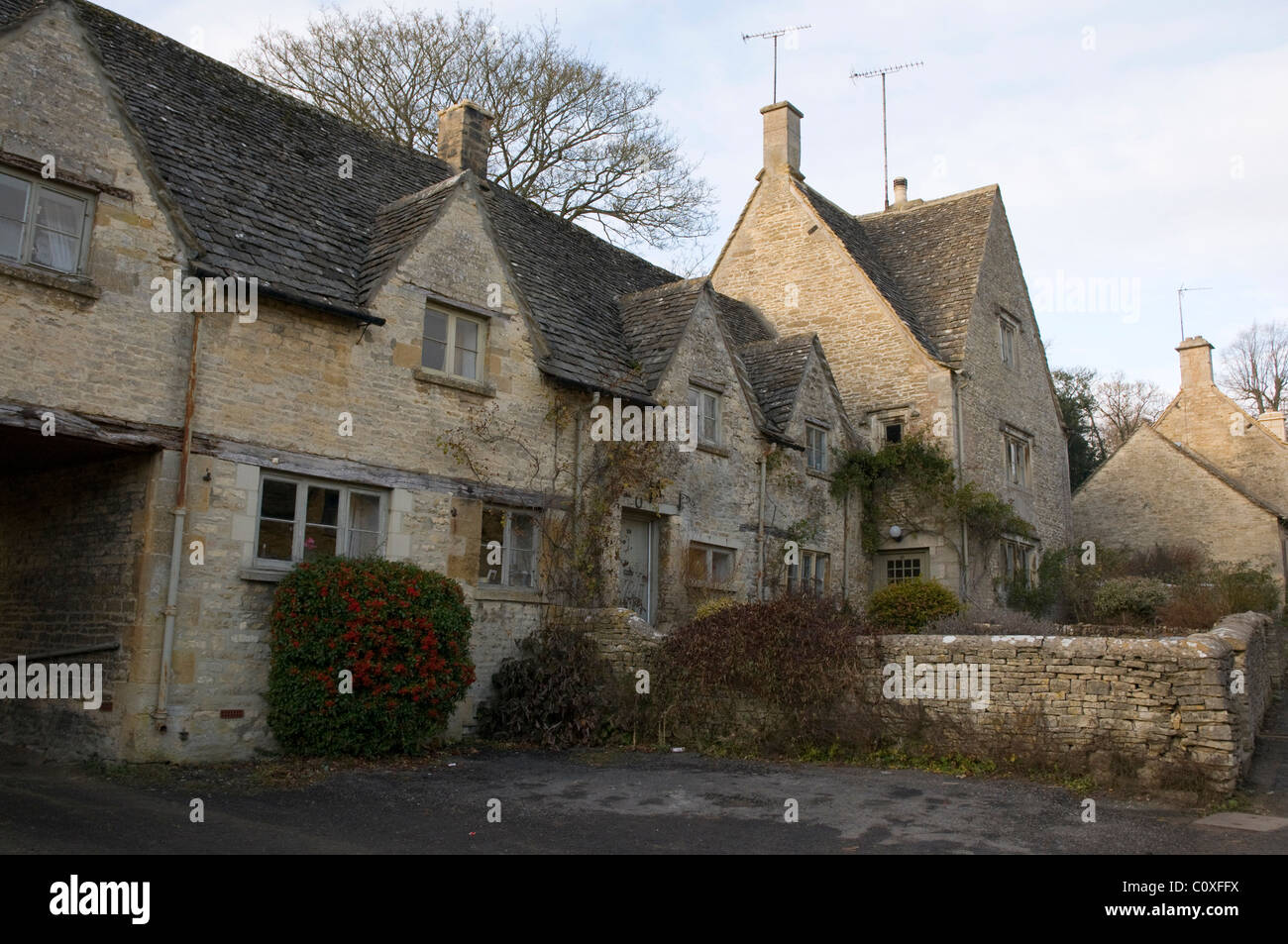 cottages in Bibury, near Burford, Oxfordshire Stock Photo