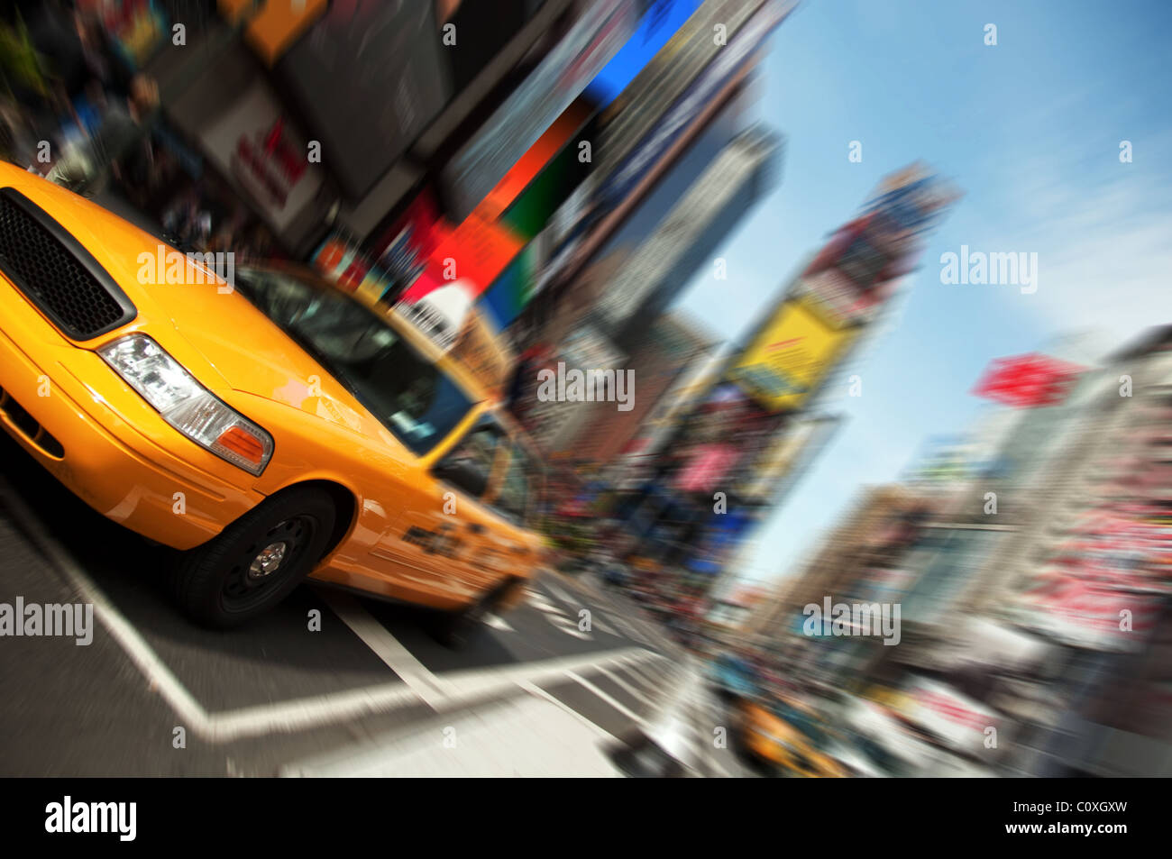 New york city bus blur hi-res stock photography and images - Alamy