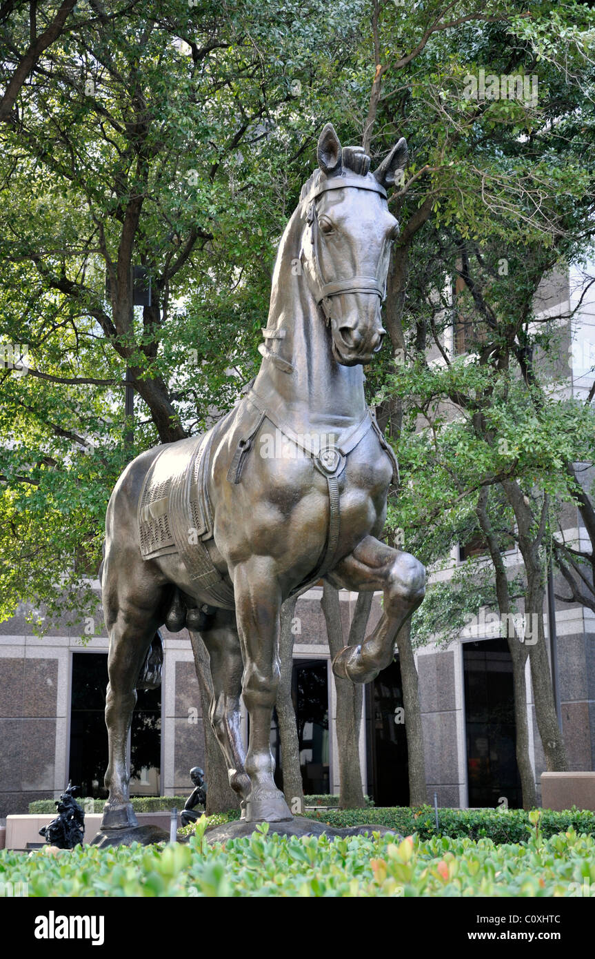 Horse sculpture, Dallas, Texas, USA Stock Photo Alamy