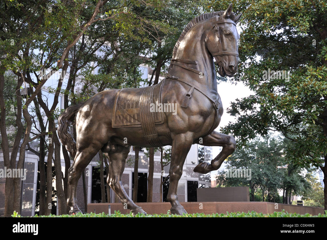 Horse sculpture, Dallas, Texas, USA Stock Photo Alamy