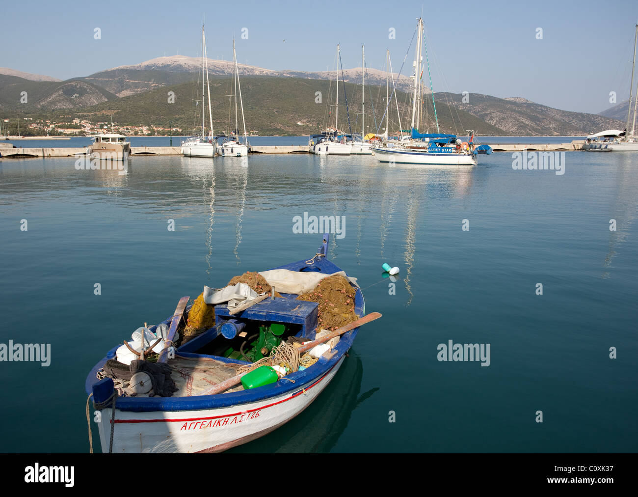 Seafront at Sami Cephalonia Greece Stock Photo - Alamy