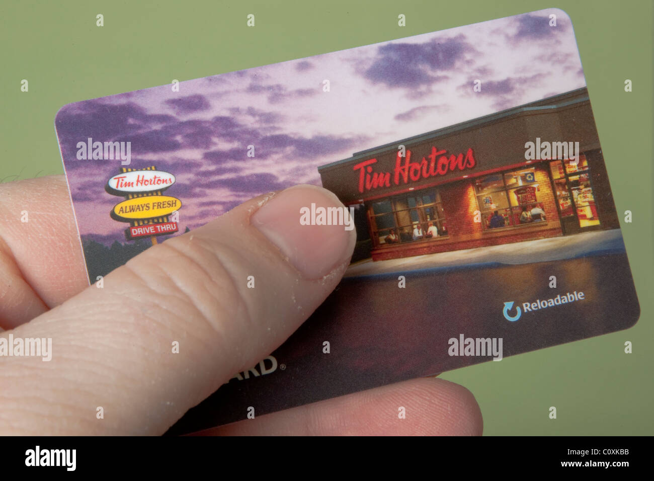 A Tim Hortons gift card is pictured Thursday February 10, 2011. Stock Photo