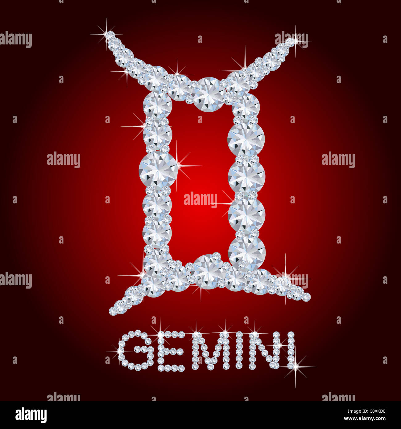 diamond zodiac gemini Stock Photo Alamy
