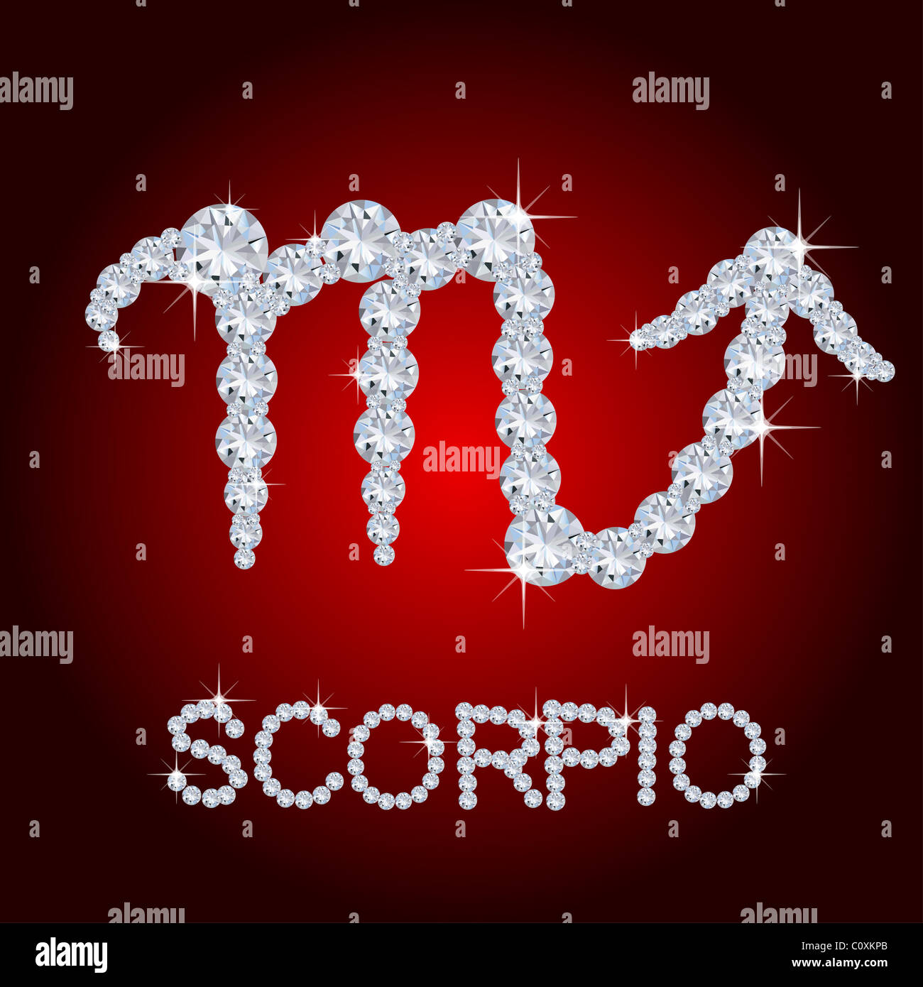 diamond zodiac scorpio Stock Photo