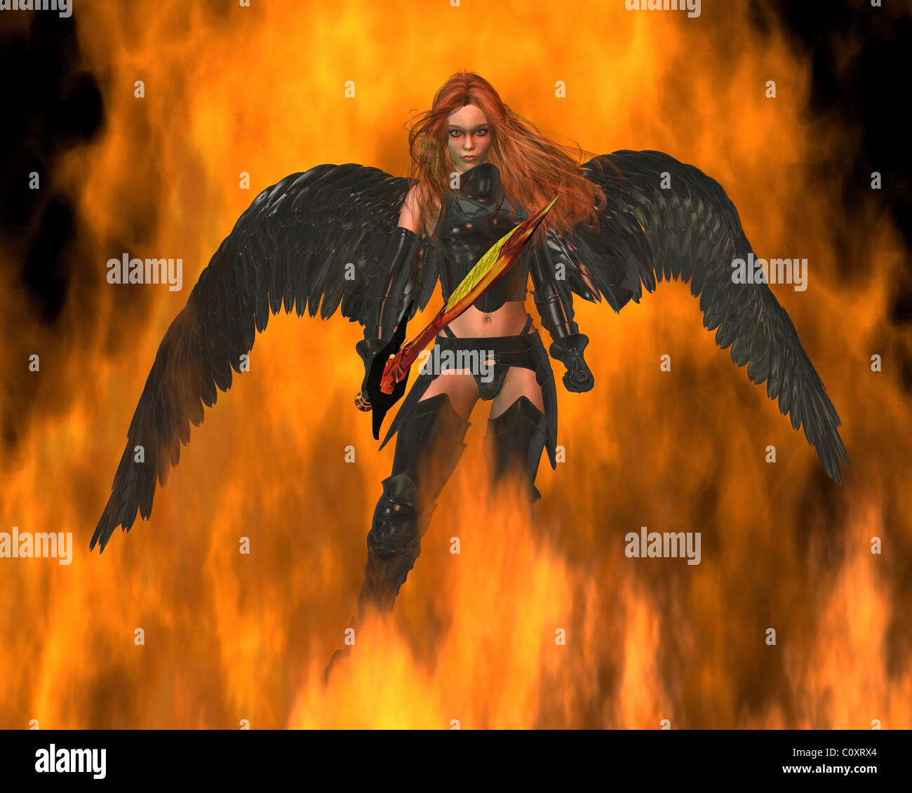 Angel of Fire Stock Photo