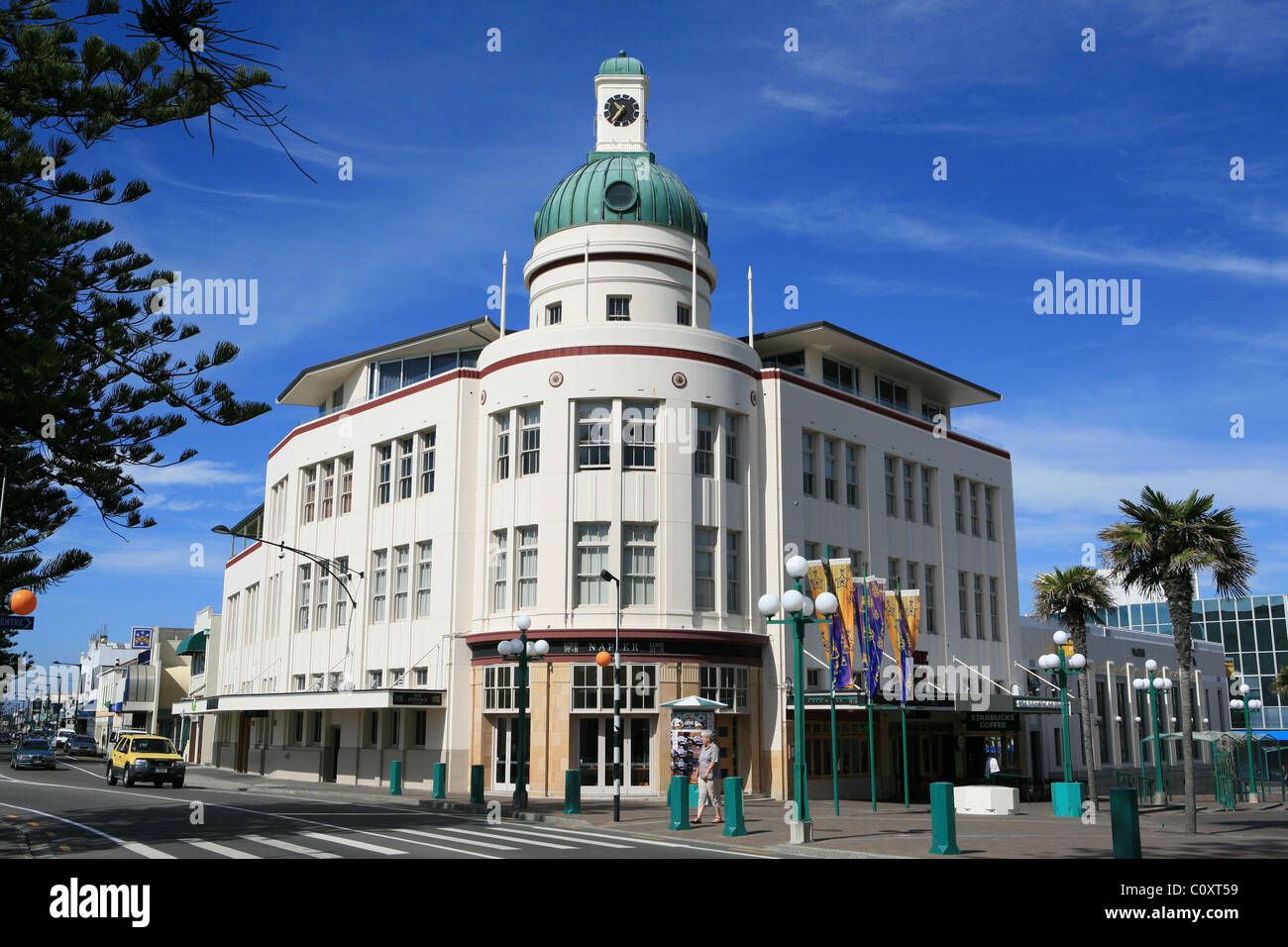 Art Deco and Art Nouveau in Napier, North Island, New Zealand Stock Photo
