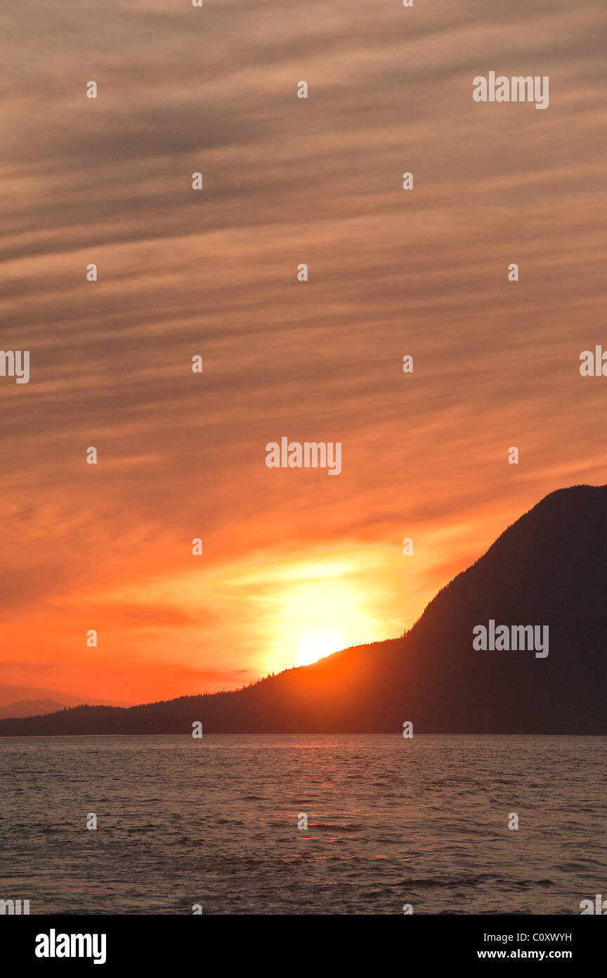 Alaska. Thomas Bay, Frederick Sound, Inside Passage, Tongass National Forest, region of Southeast Alaska. Stock Photo