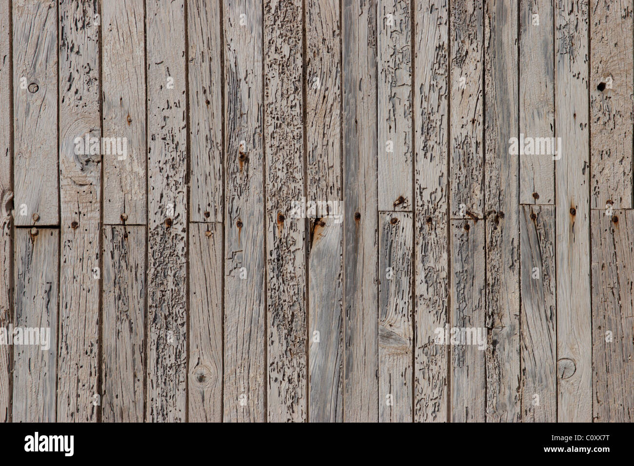 barn boards whitewash washed out wall fence wallpaper background Stock