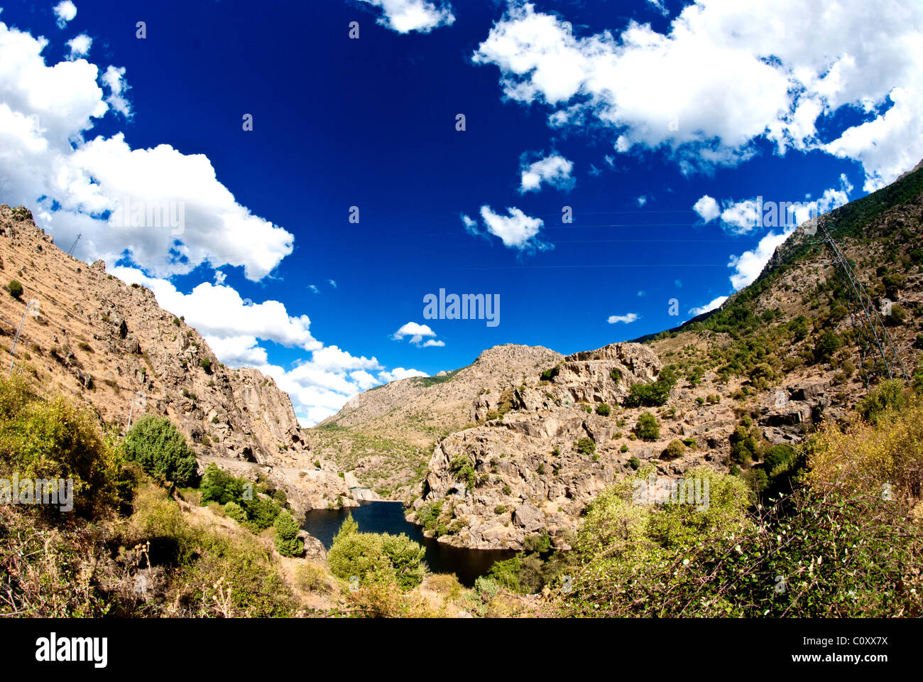 Colors of Mountains in Corsica, France Stock Photo