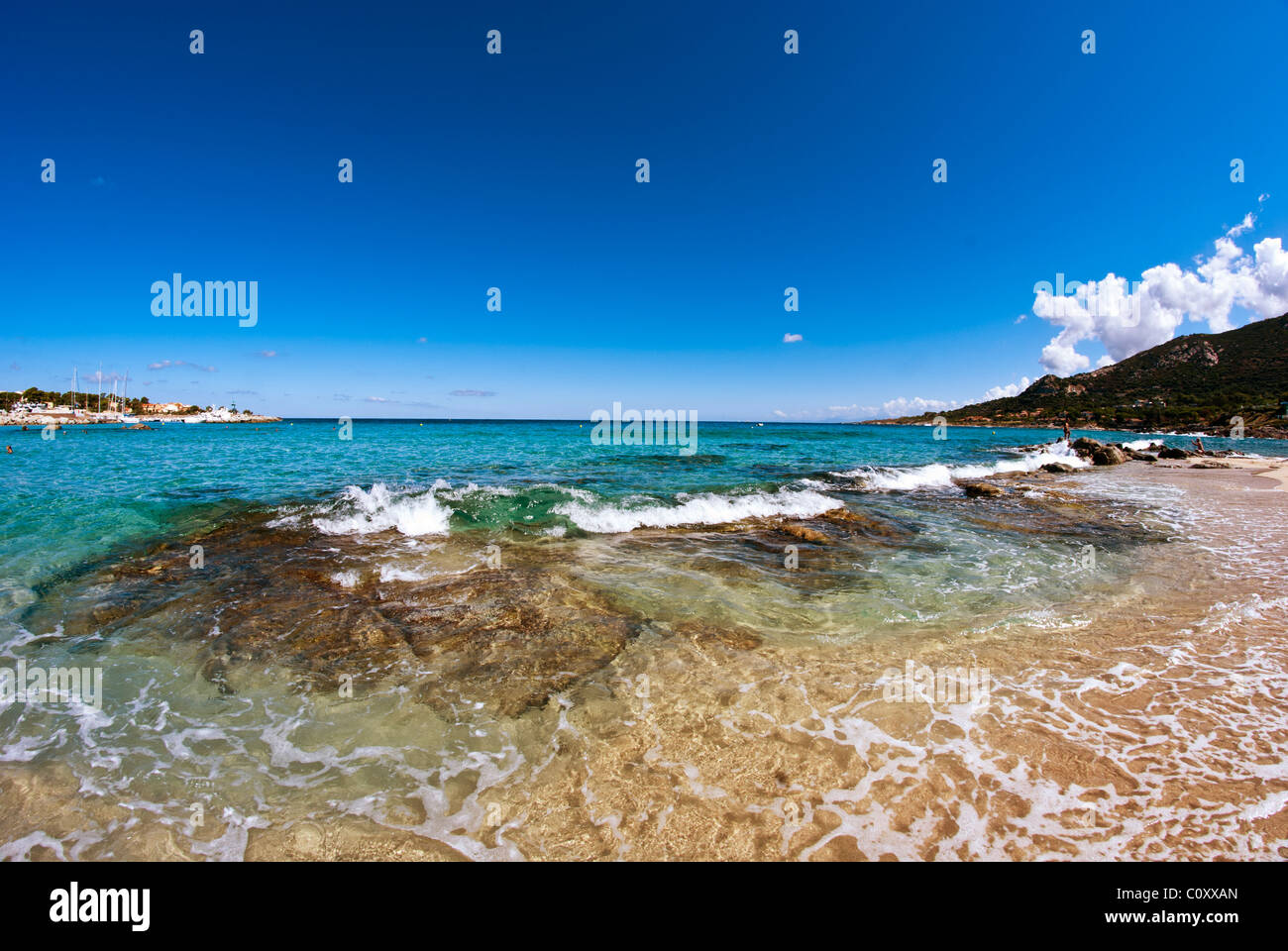 Landscape of Corsica Sea, France Stock Photo