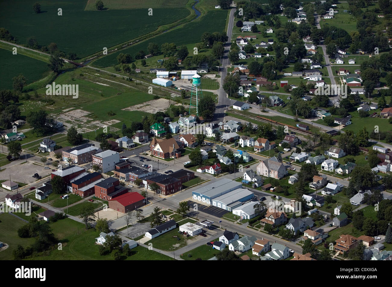 aerial view above Jefferson Illinois Stock Photo