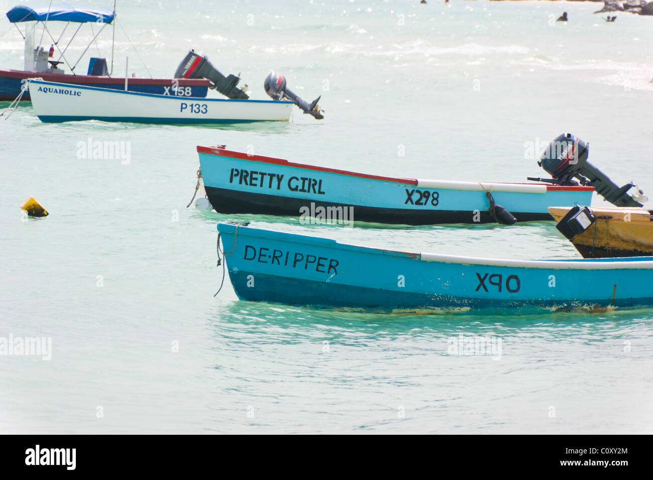 Fishing boats, Barbados Stock Photo Alamy