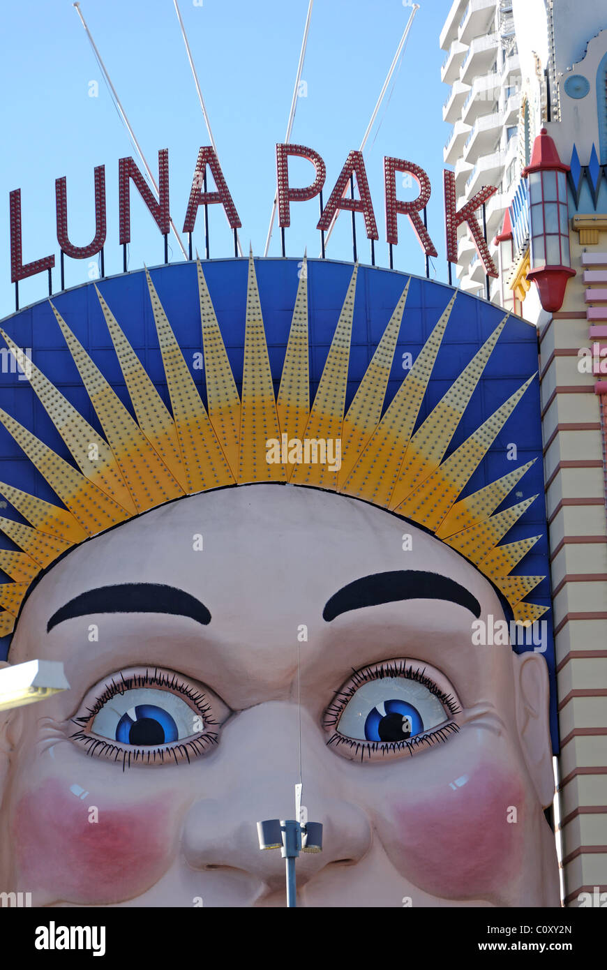 Luna Park Entrance in Sydney, Australia Stock Photo