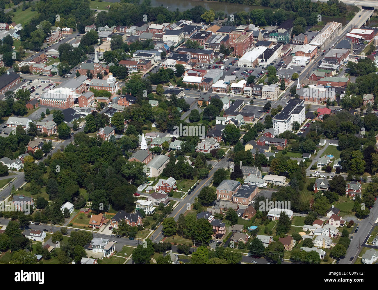 above aerial aerialarchives Herb Lingl Stock Photo